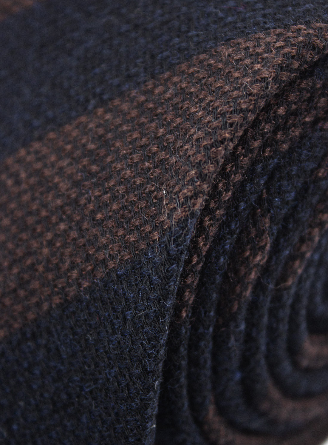 Close-up of the Bottinelli Ravello Stripe Navy Wool Tie