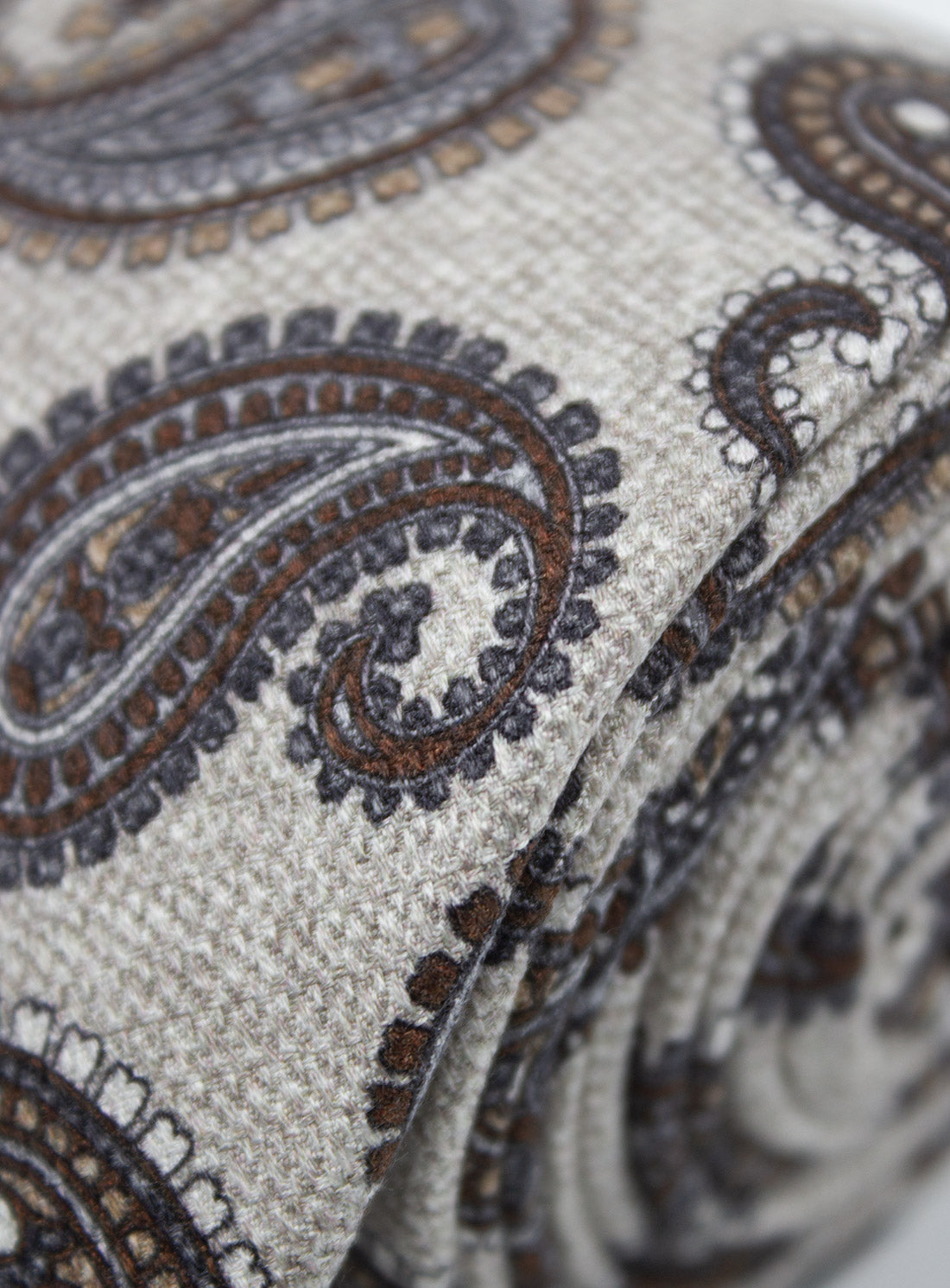 Bottinelli Siena Paisley Oatmeal Silk Tie