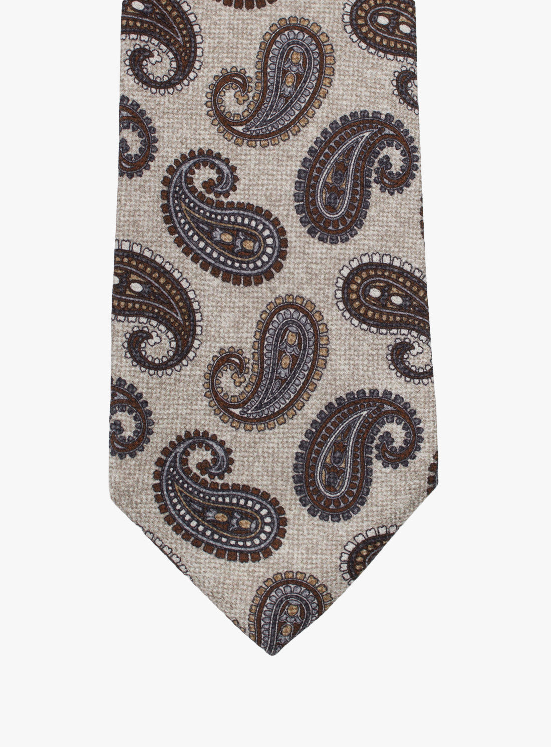 Bottinelli Siena Paisley Oatmeal Silk Tie
