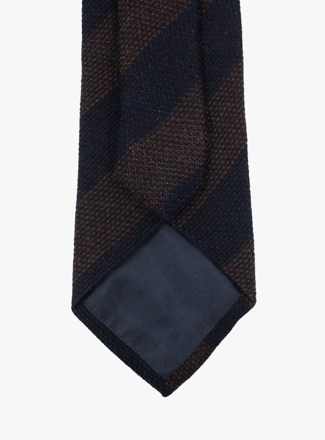 Back of the Bottinelli Ravello Stripe Navy Wool Tie