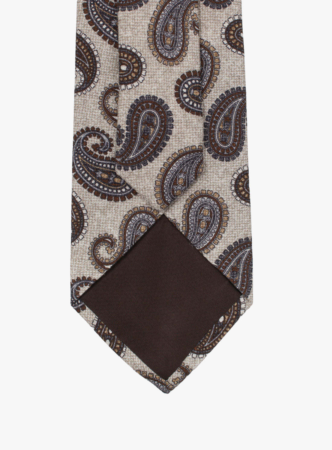 Bottinelli Siena Paisley Oatmeal Silk Tie