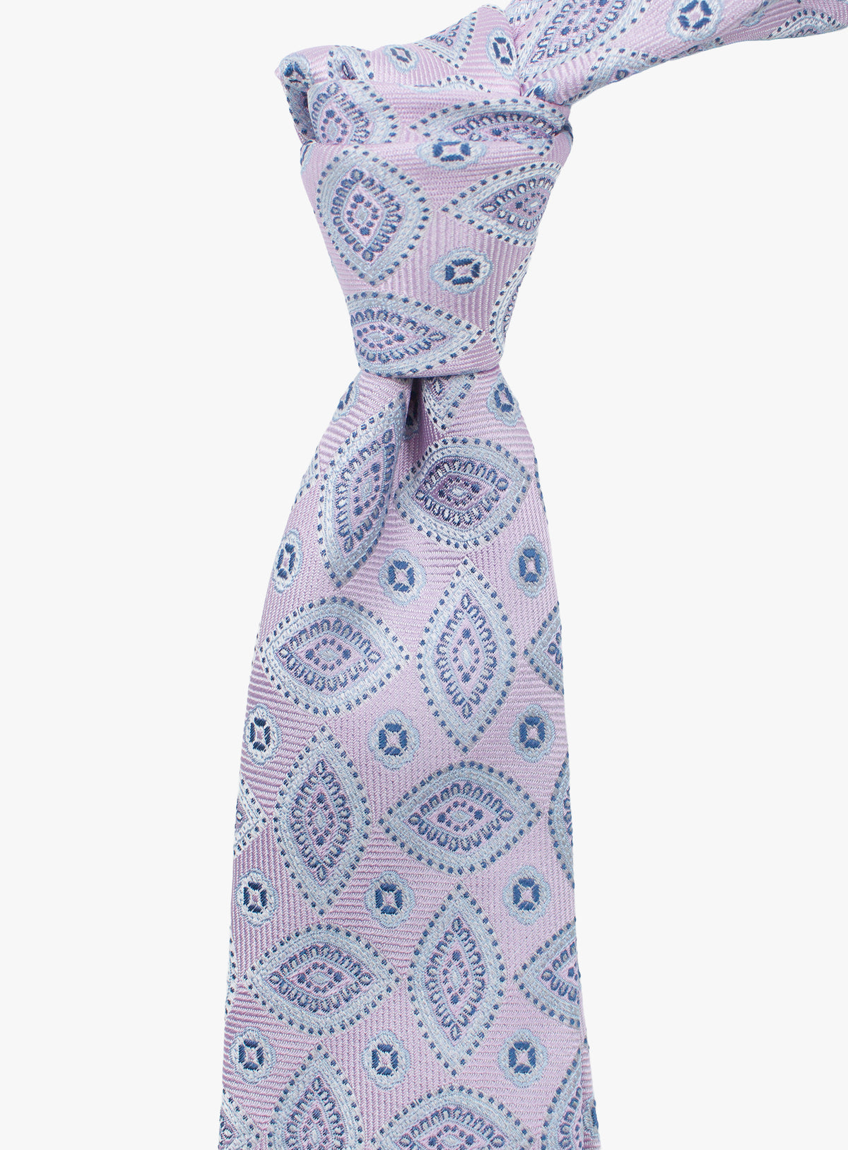 Bottinelli Paisley Pink Silk Tie