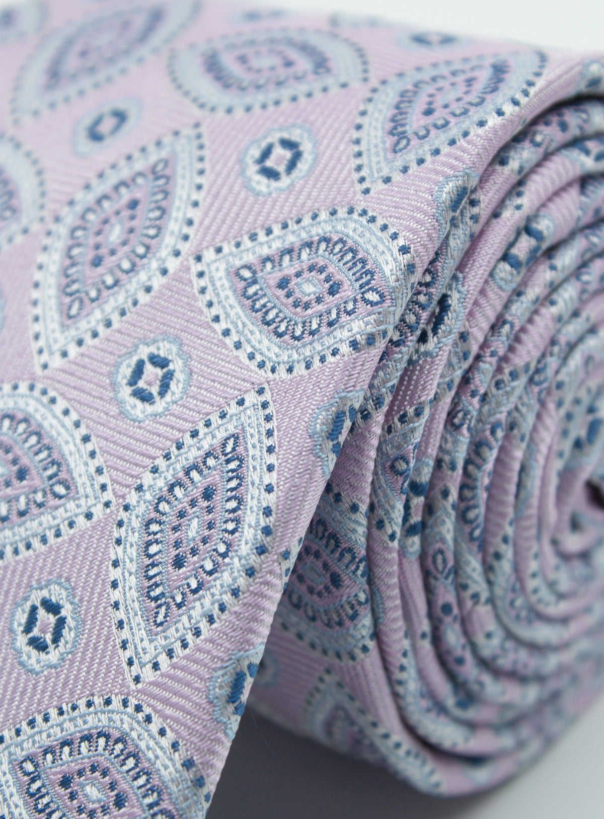 Bottinelli Paisley Pink Silk Tie