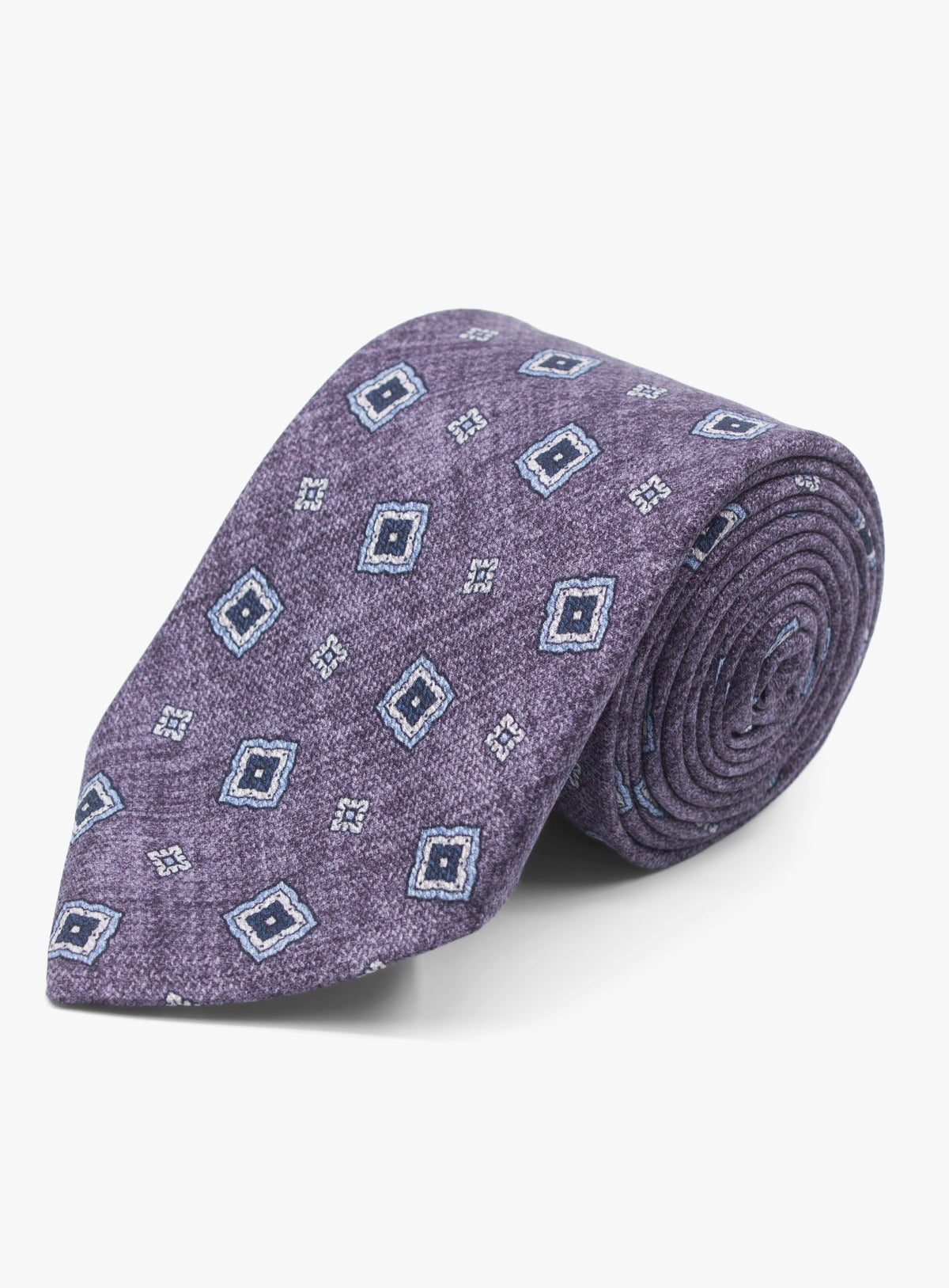 Bottinelli Medallion Mauve Silk Tie