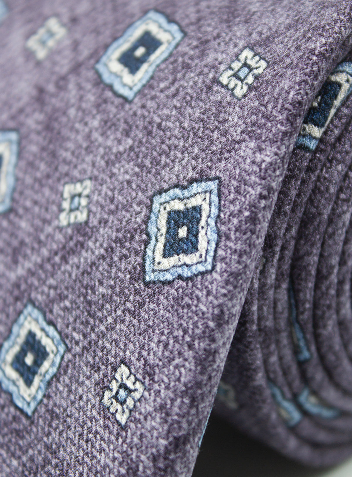 Bottinelli Medallion Mauve Silk Tie