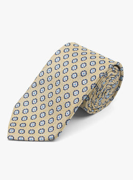 Bottinelli Medallion Gold Silk Tie