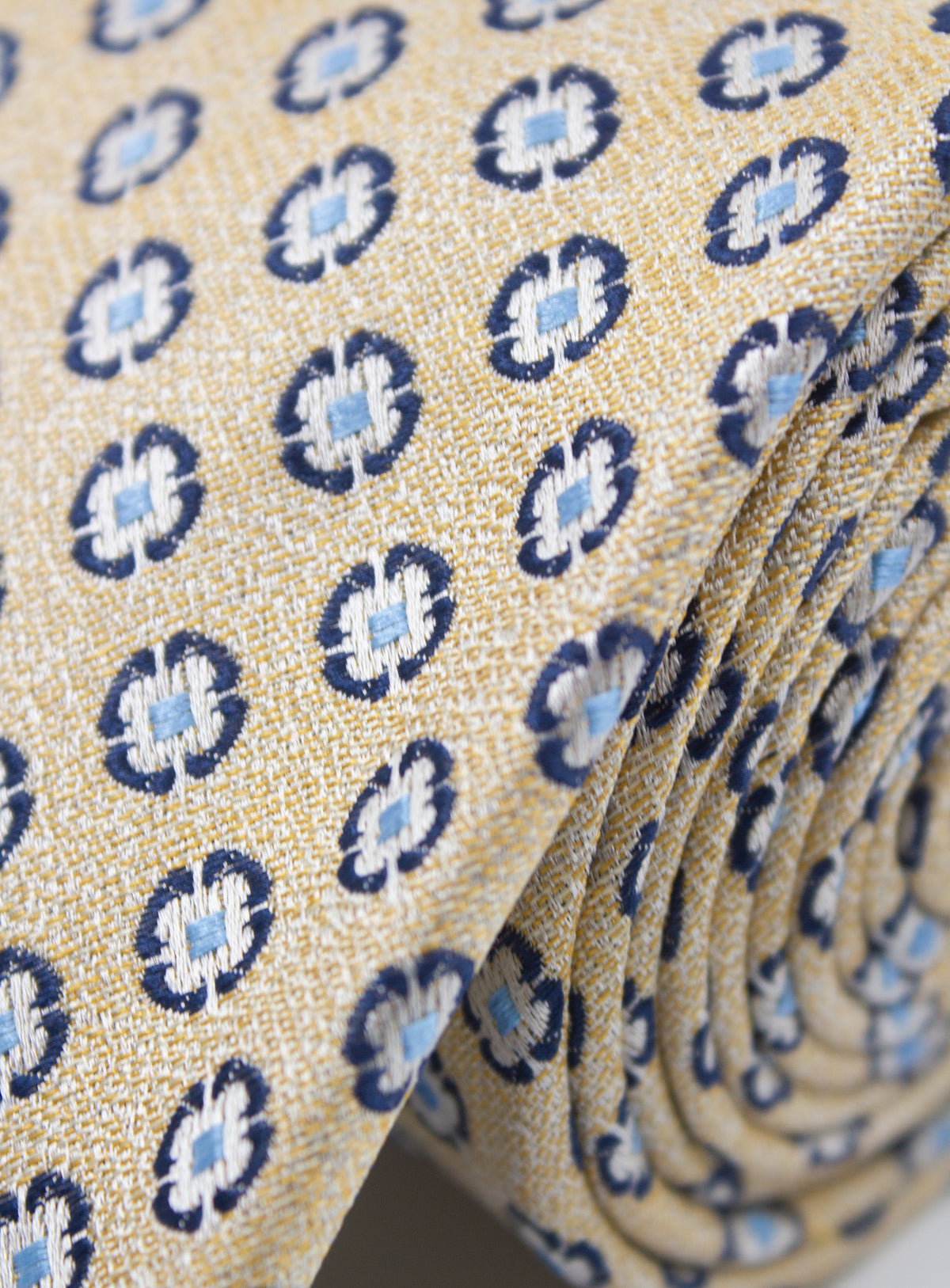 Bottinelli Medallion Gold Silk Tie