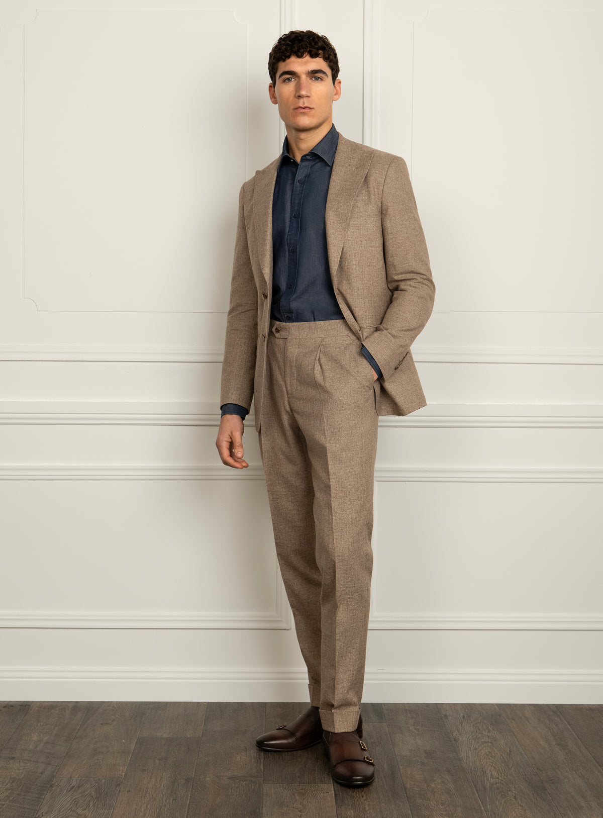 Portici Basketweave Taupe Sport Jacket