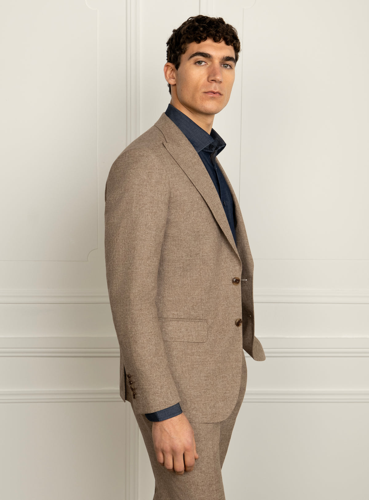 Portici Basketweave Taupe Sport Jacket