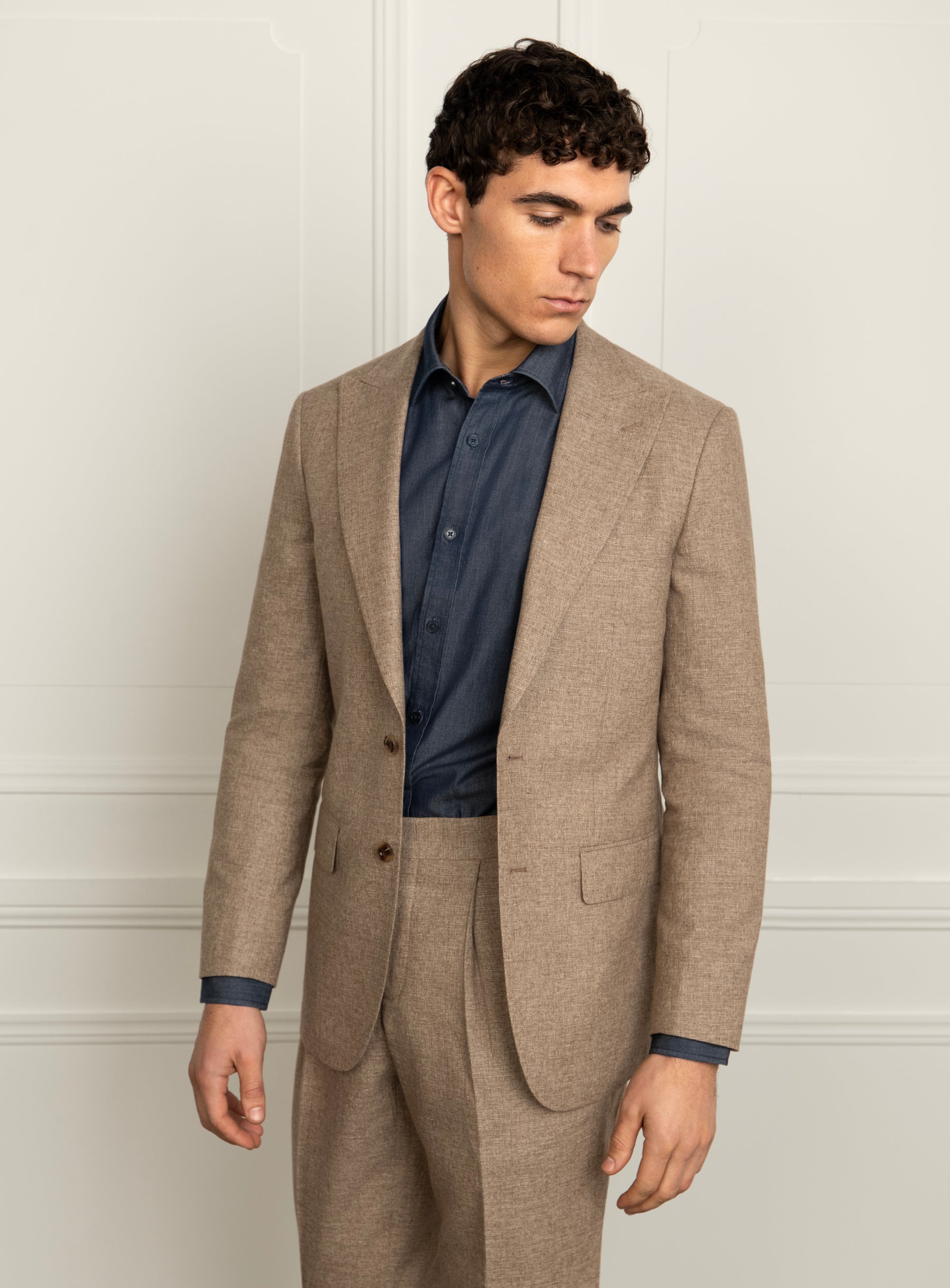 Portici Basketweave Taupe Sport Jacket