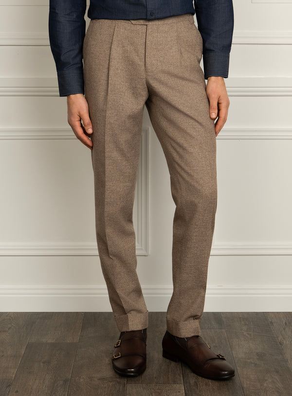 Siena Basketweave Taupe Trousers