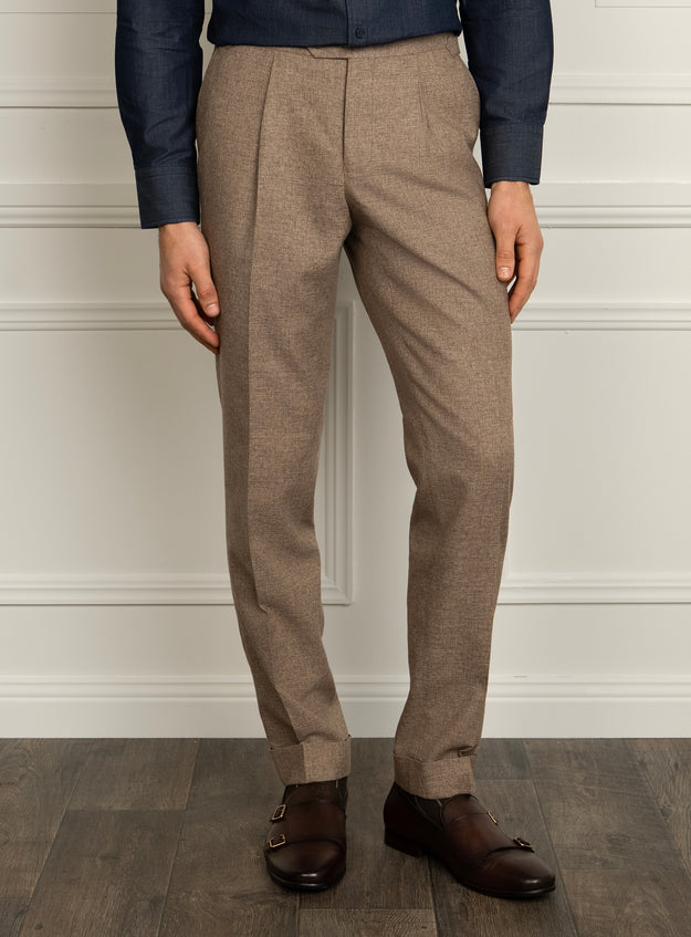 Siena Basketweave Taupe Trousers