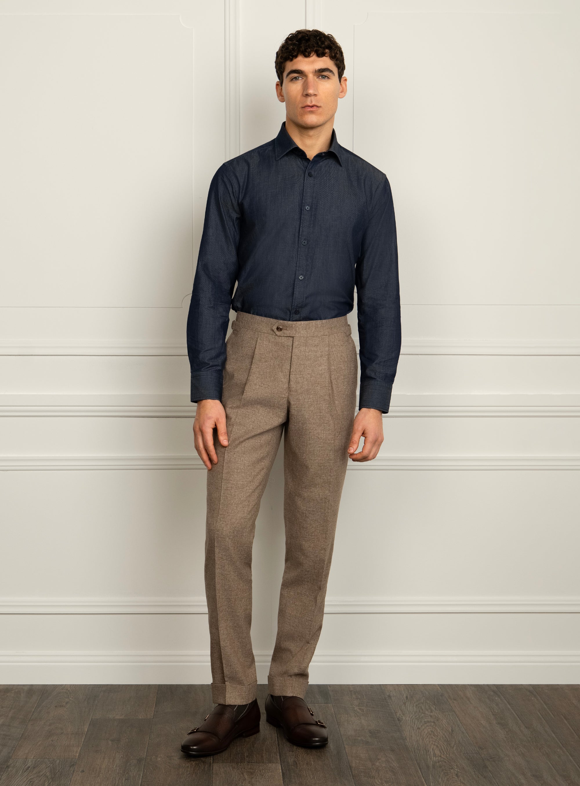 Siena Basketweave Taupe Trousers