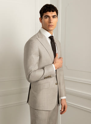 Marcello Pinstripe Taupe Suit