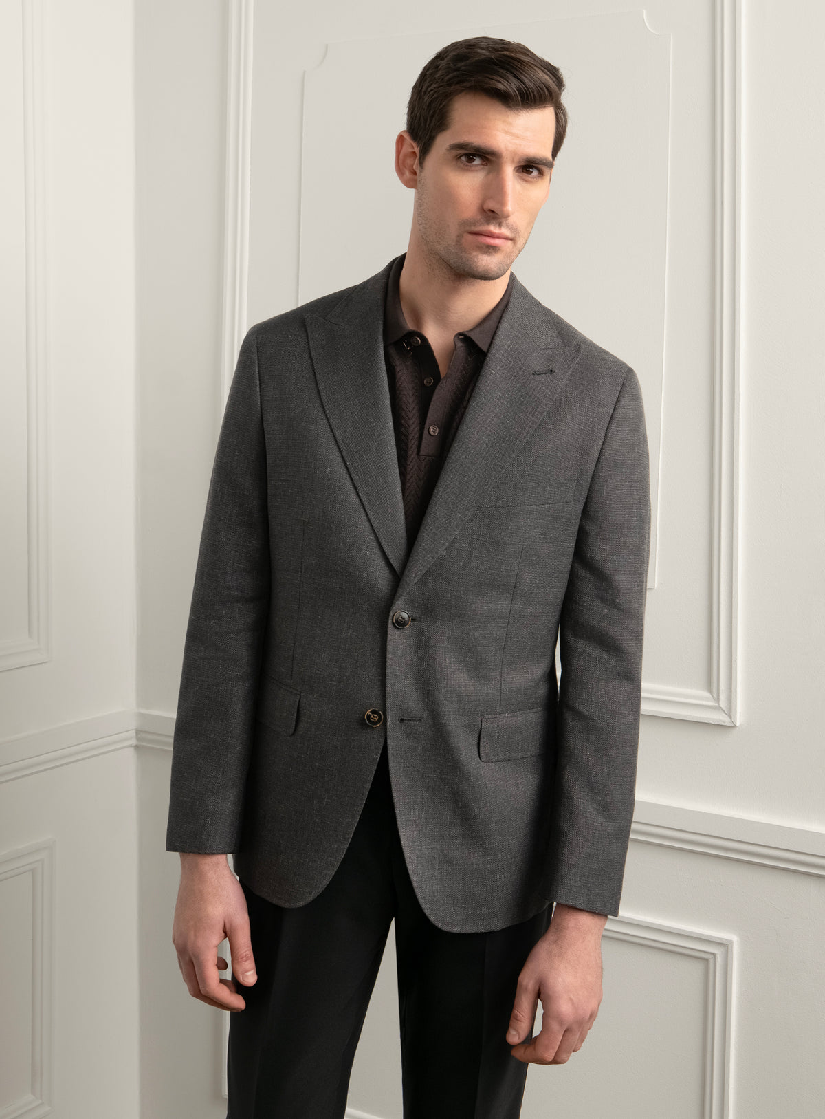 Padua Grey Basketweave Sport Jacket