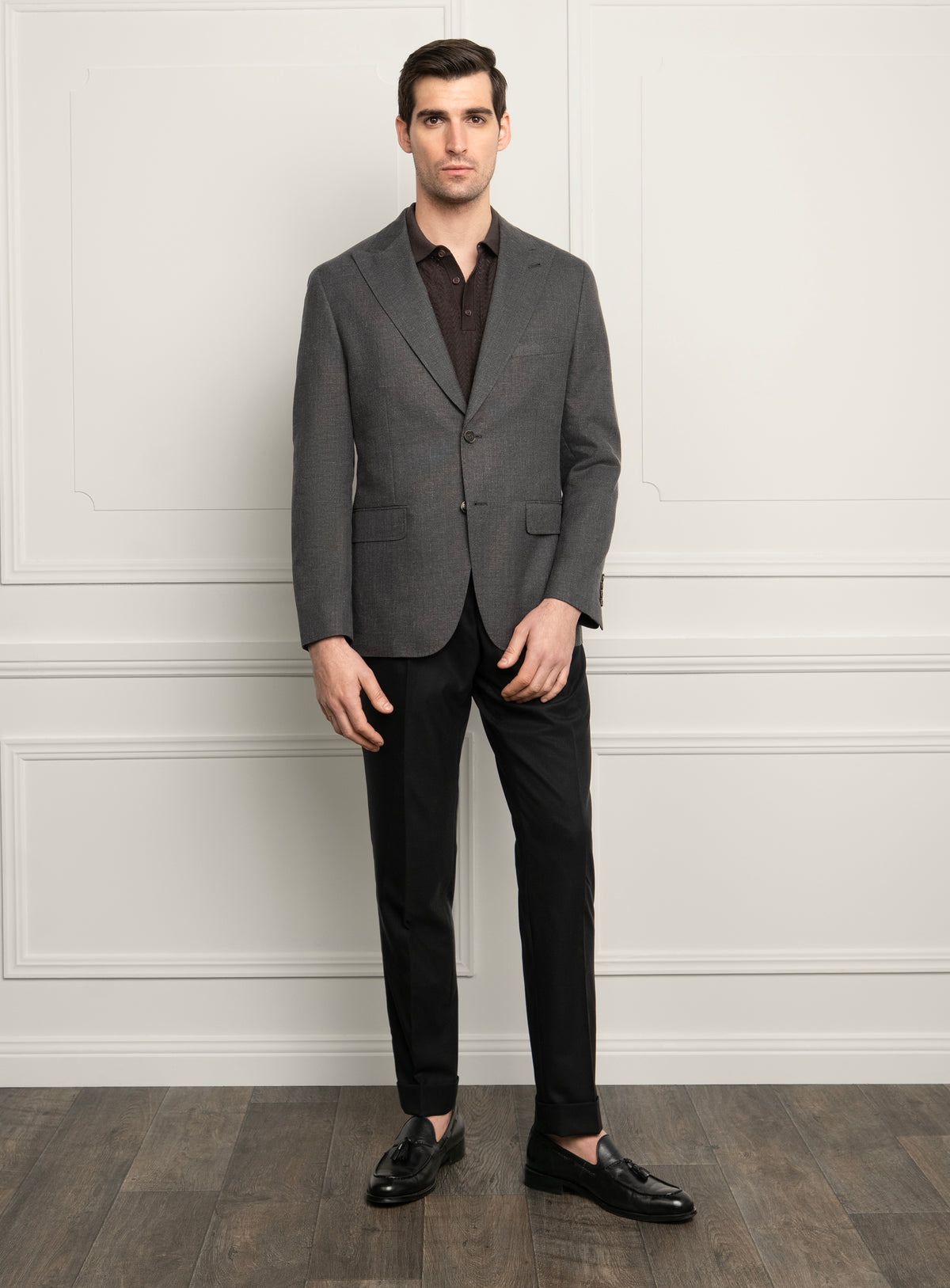 Padua Grey Basketweave Sport Jacket