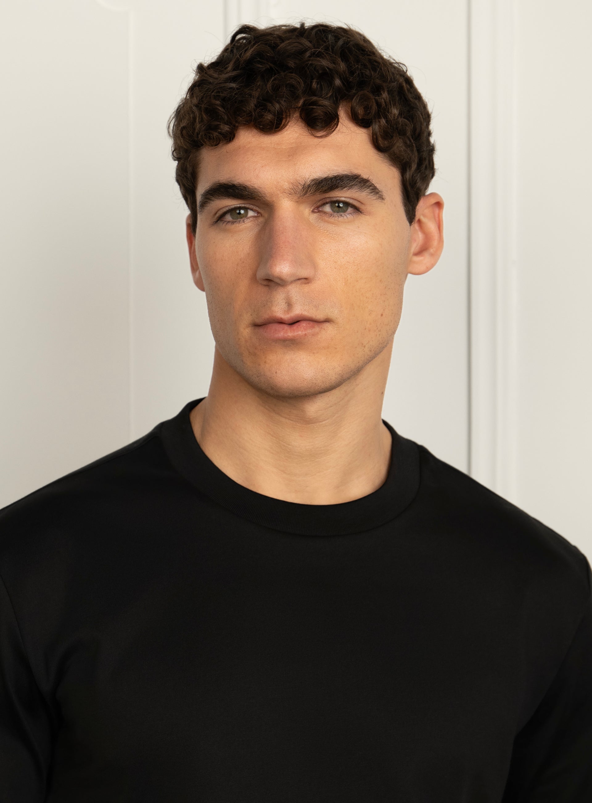 Girolamo Mercerised Cotton Black T-Shirt