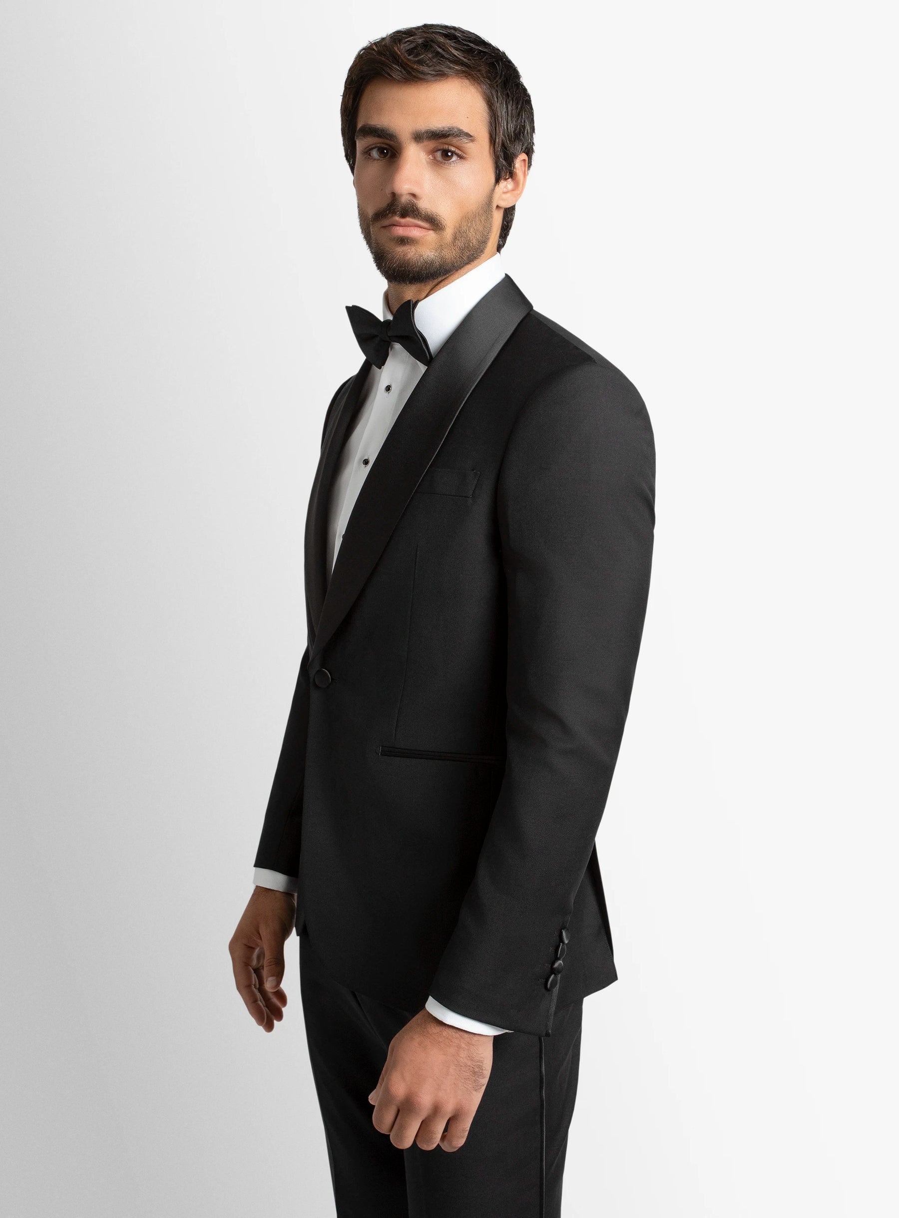 Wide Shawl Black Tuxedo