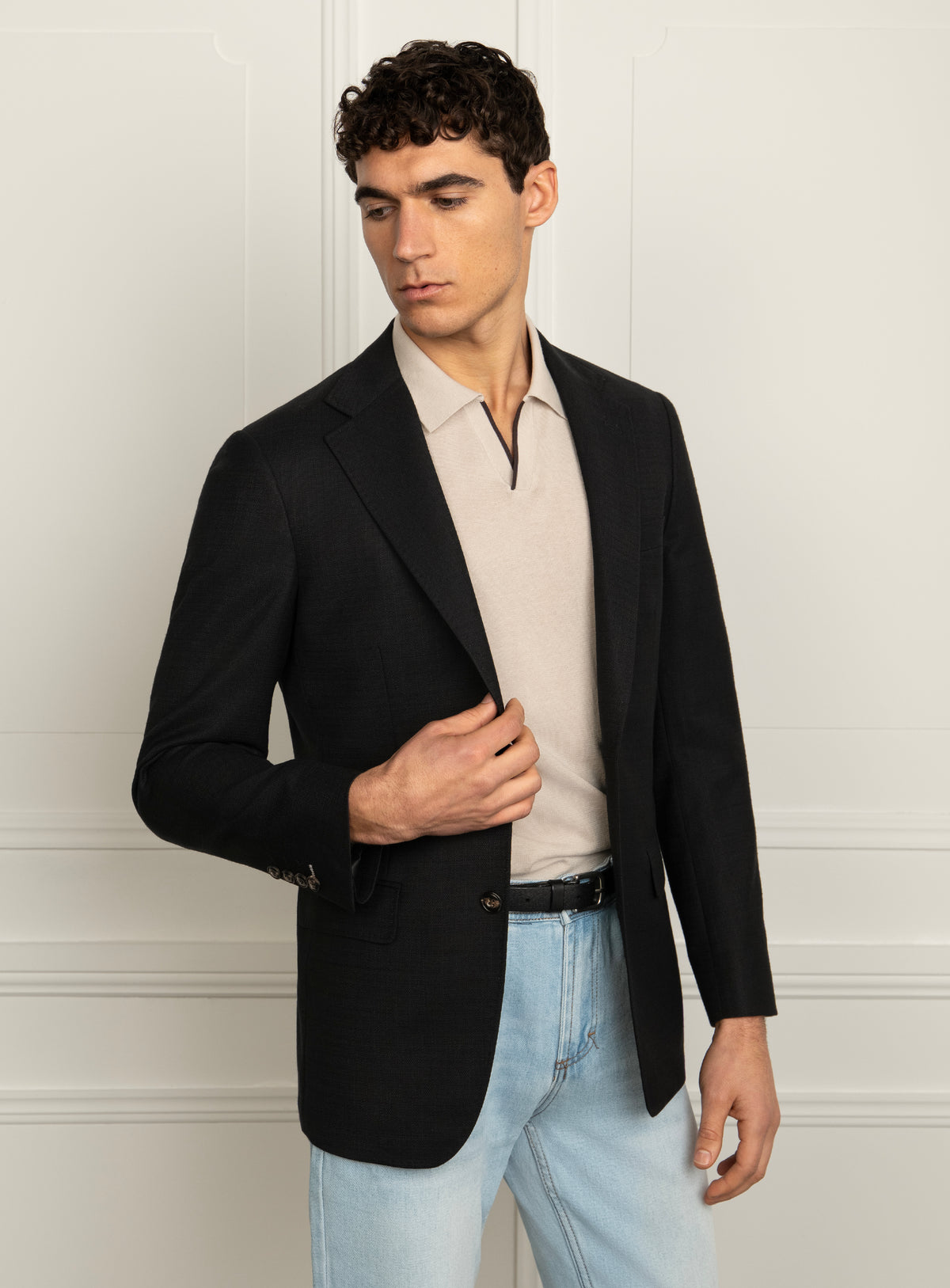 Vitale Textured Black Sport Jacket