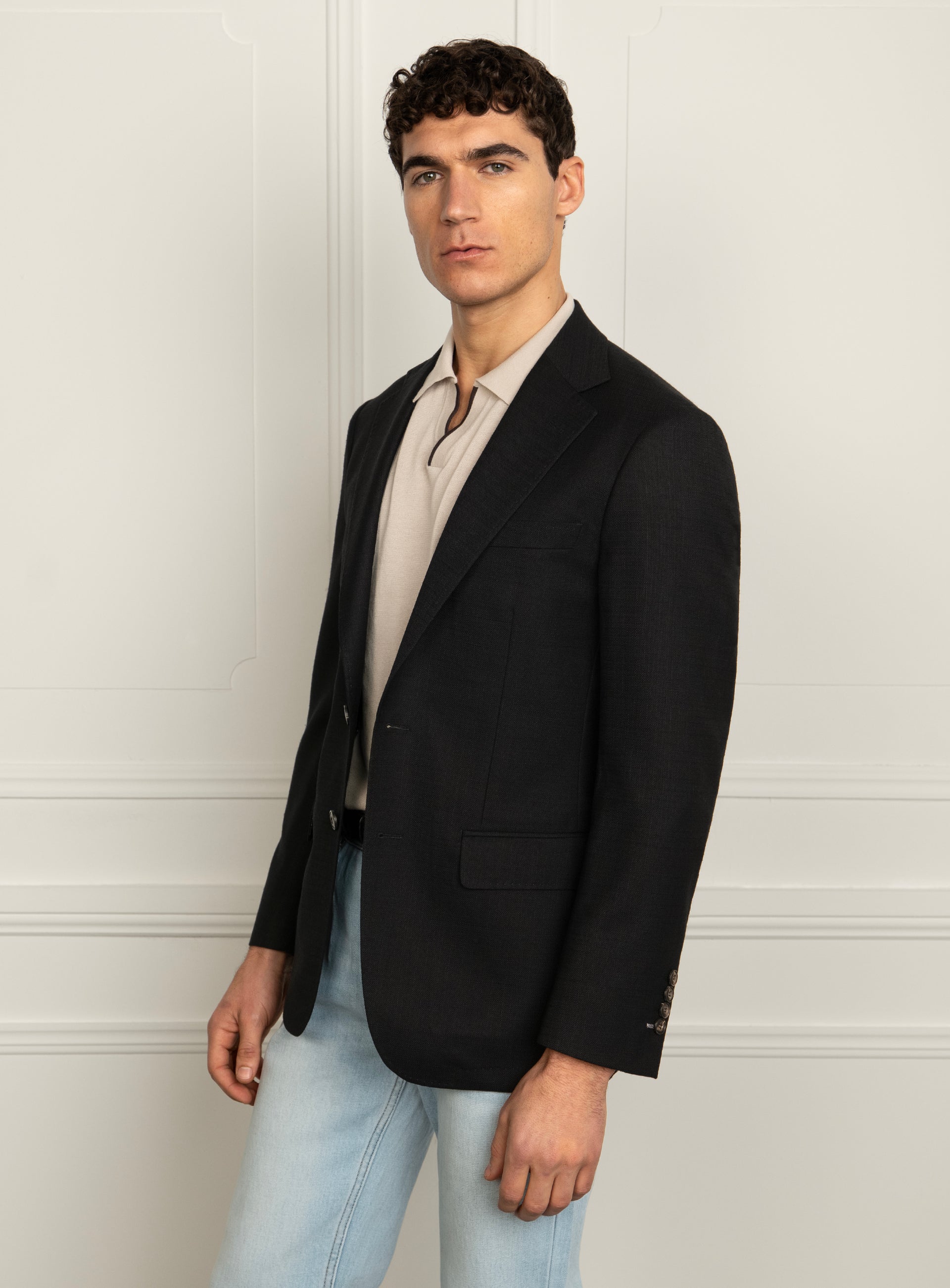 Vitale Textured Black Sport Jacket