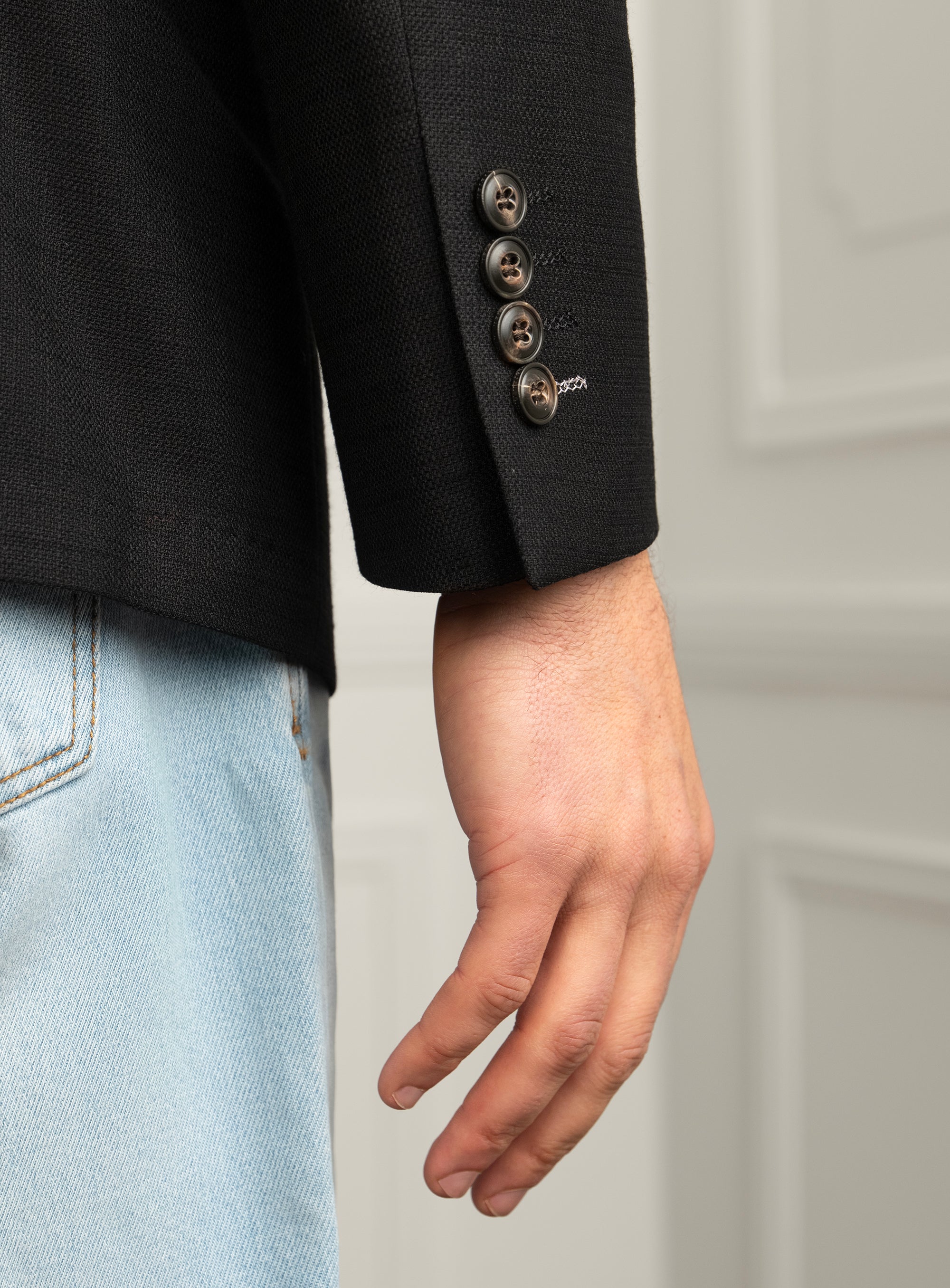 Vitale Textured Black Sport Jacket