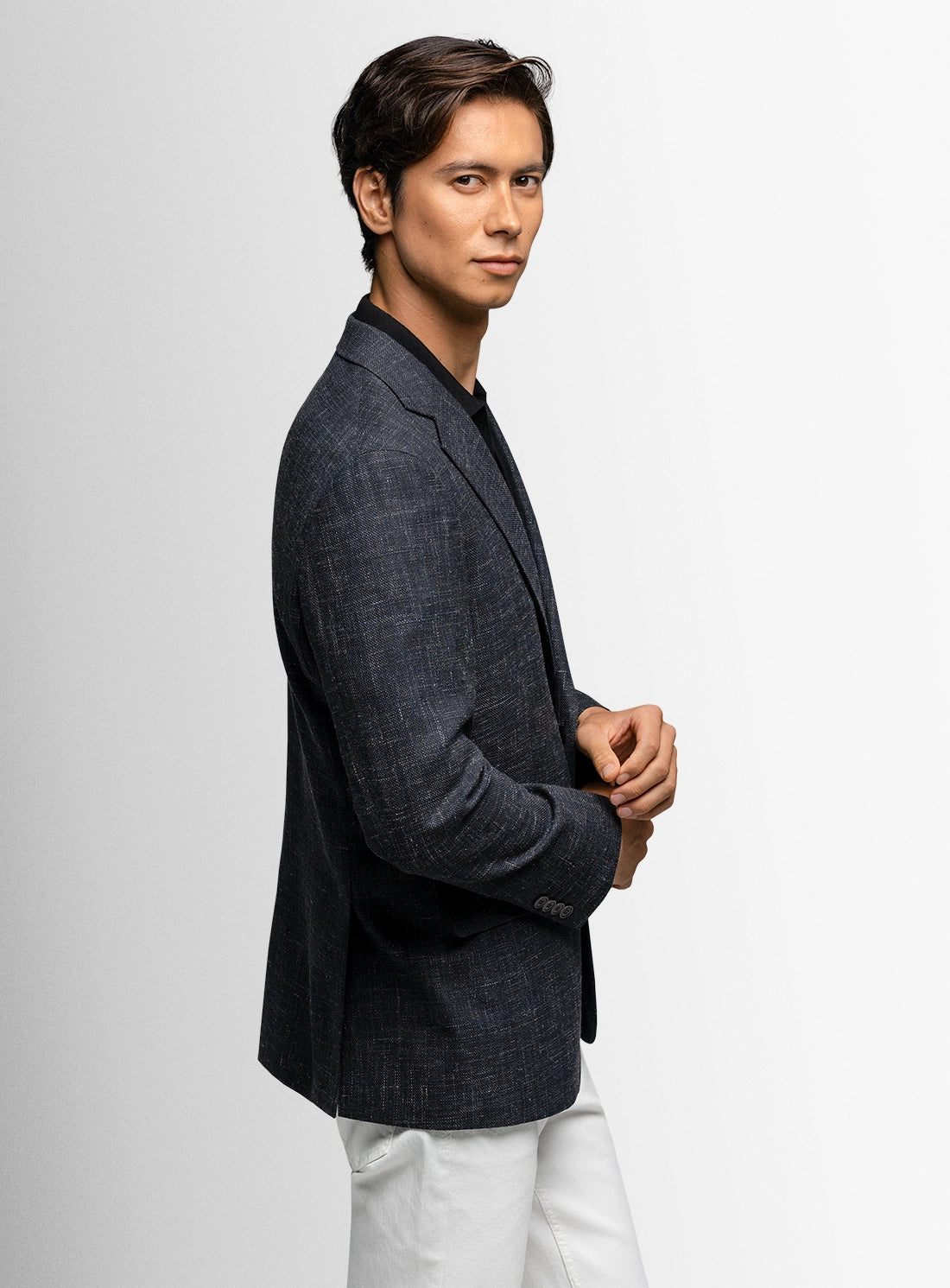 Vitale Basketweave Black Jacket