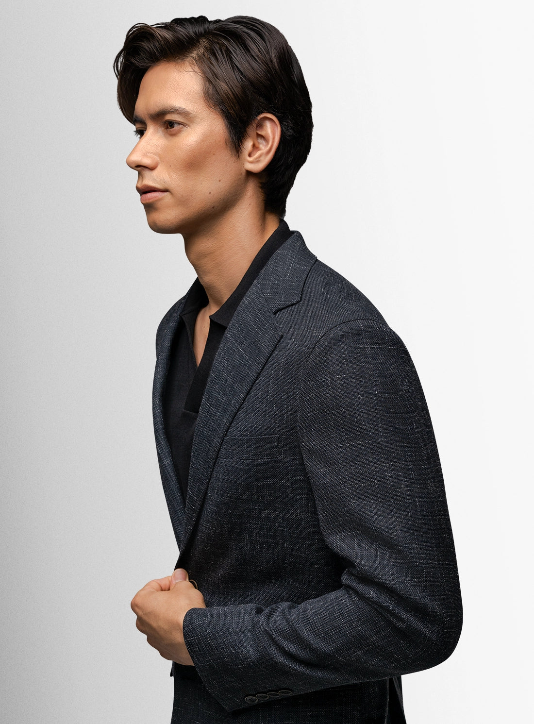 Vitale Basketweave Black Jacket