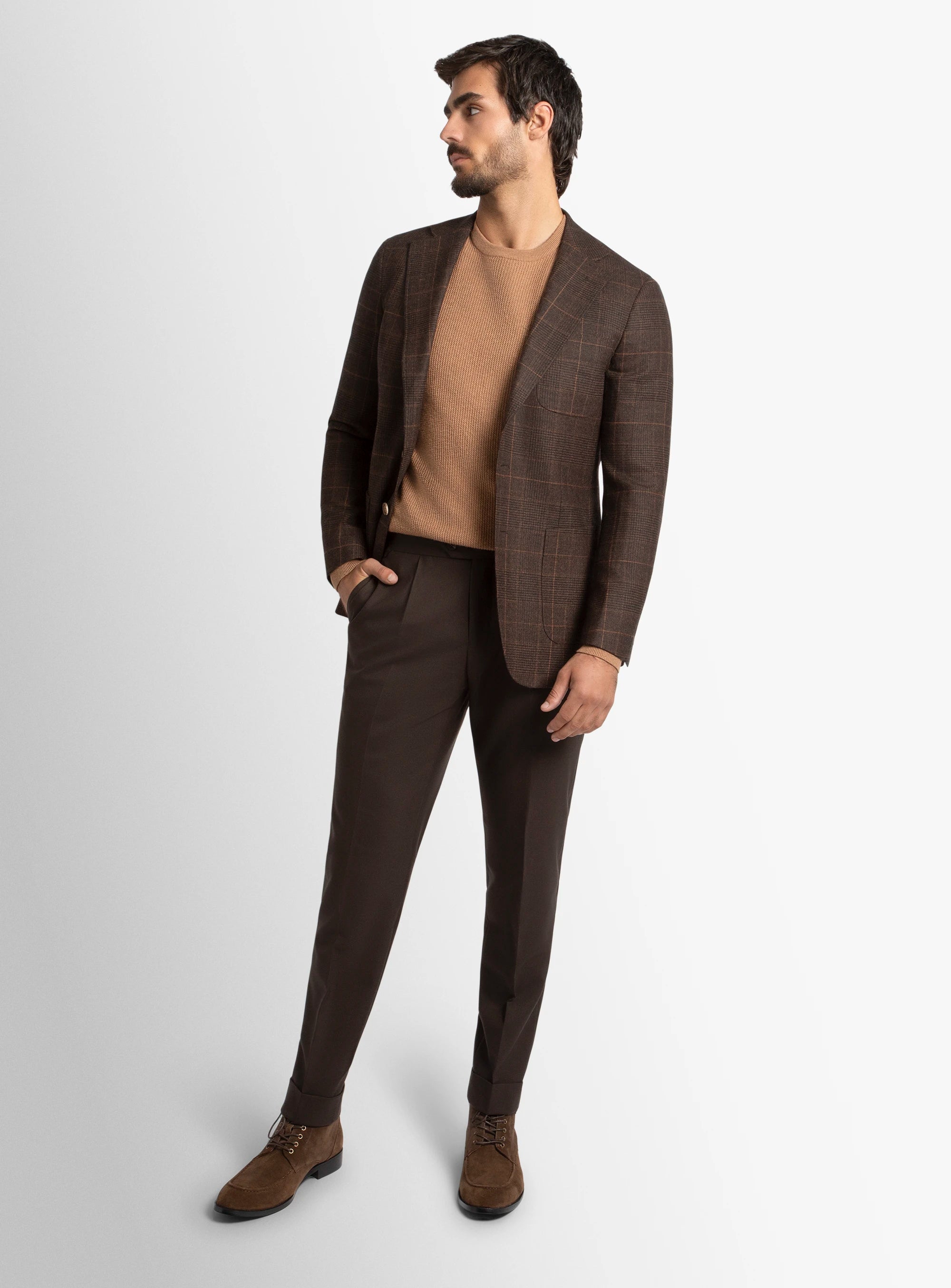 Luzio Plaid Chocolate Jacket