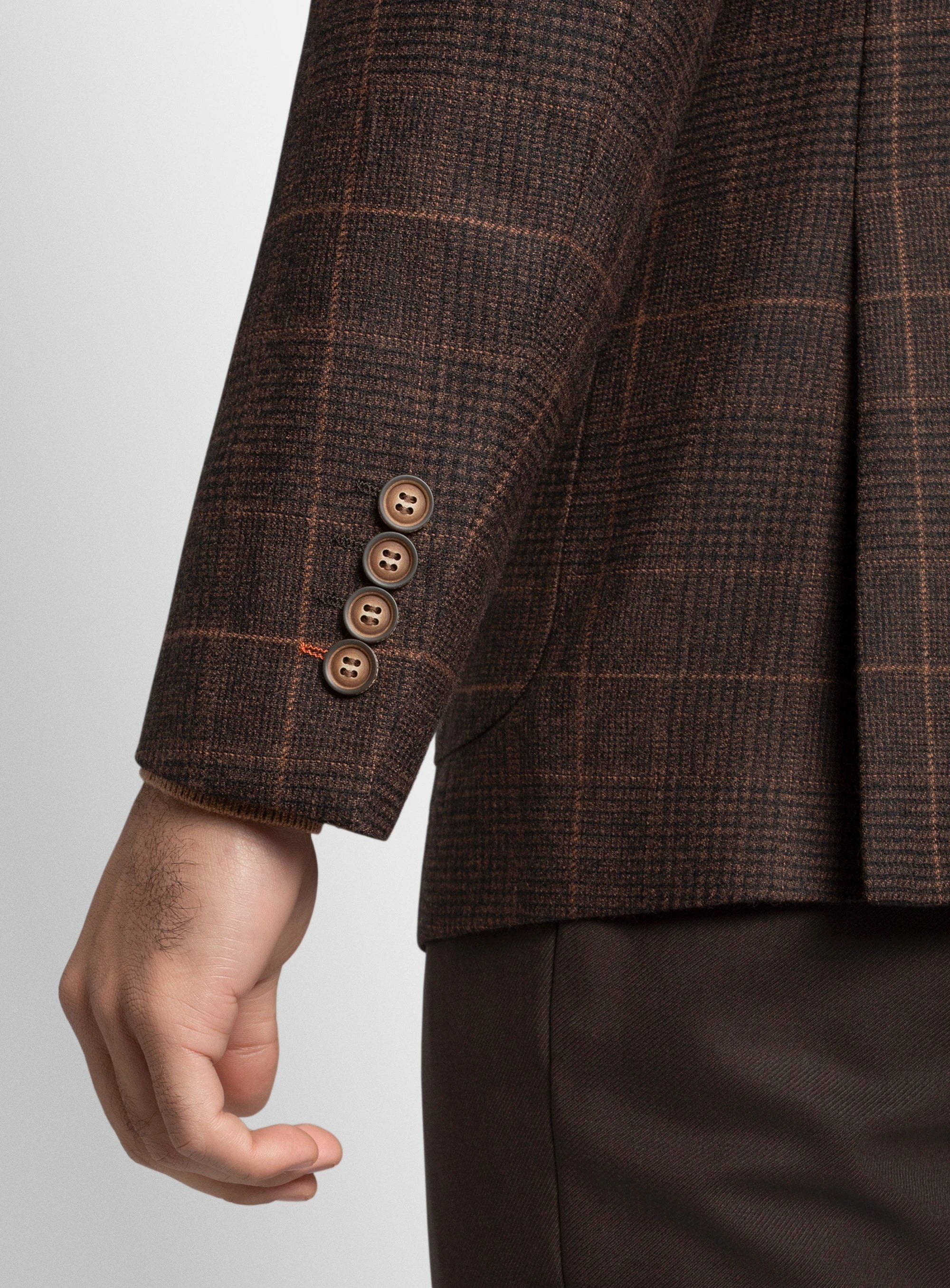 Luzio Plaid Chocolate Jacket