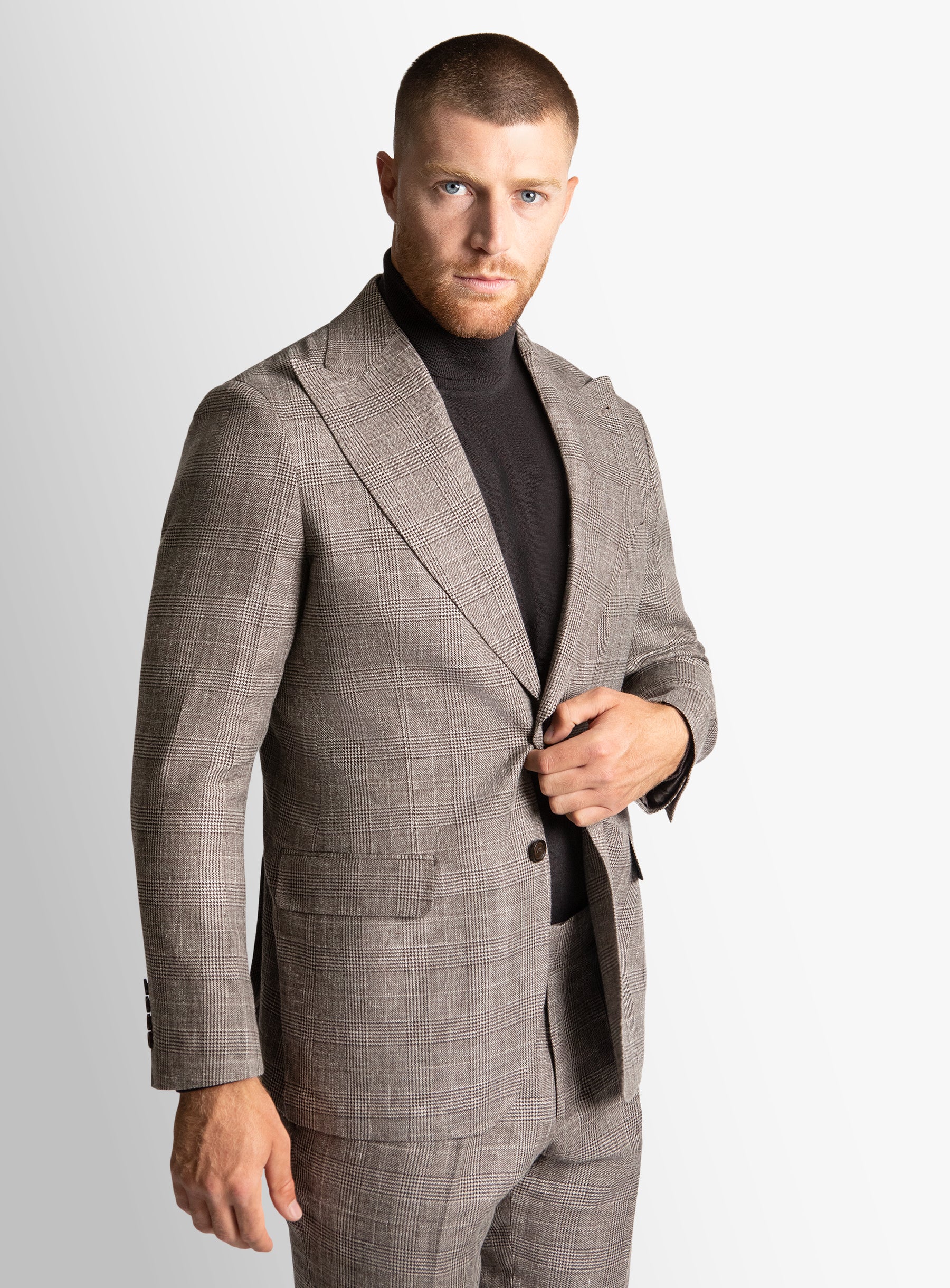 Portici Plaid Chocolate Jacket