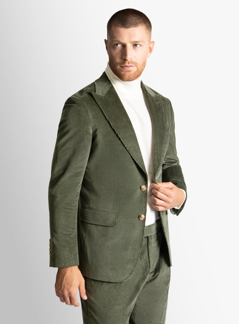 Portici Corduroy Green Jacket