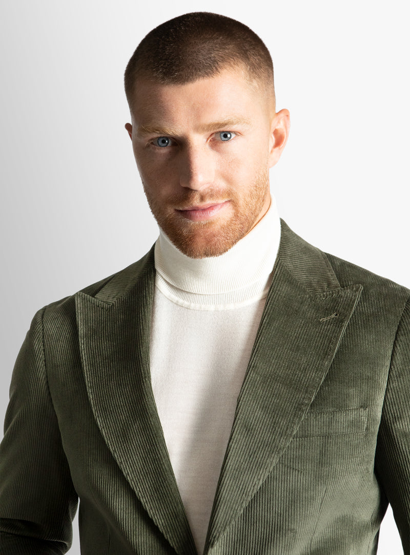 Portici Corduroy Green Jacket
