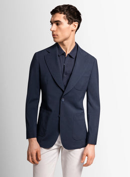 Varese Seersucker Navy Sport Jacket