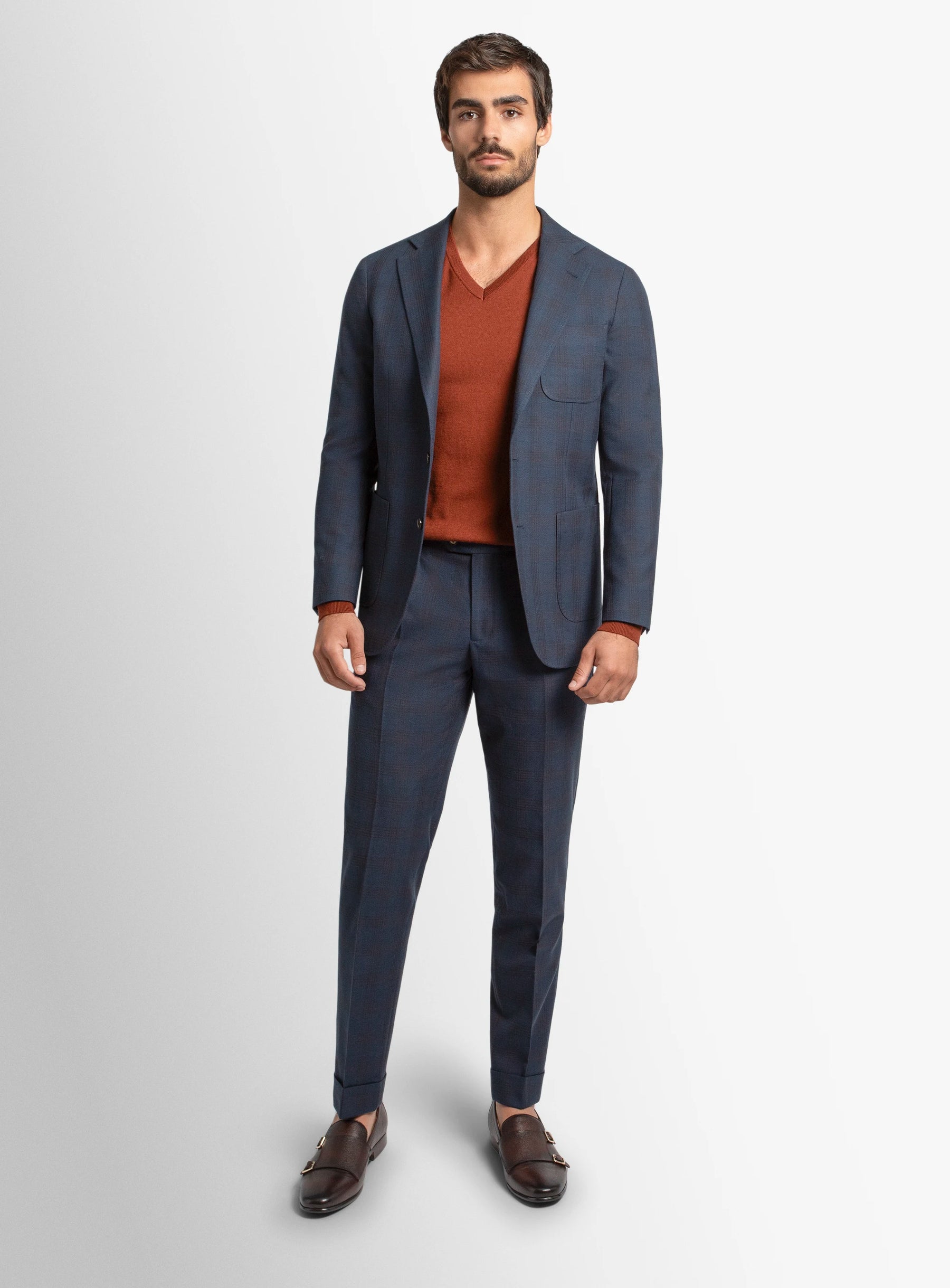 Luzio Plaid Navy Jacket