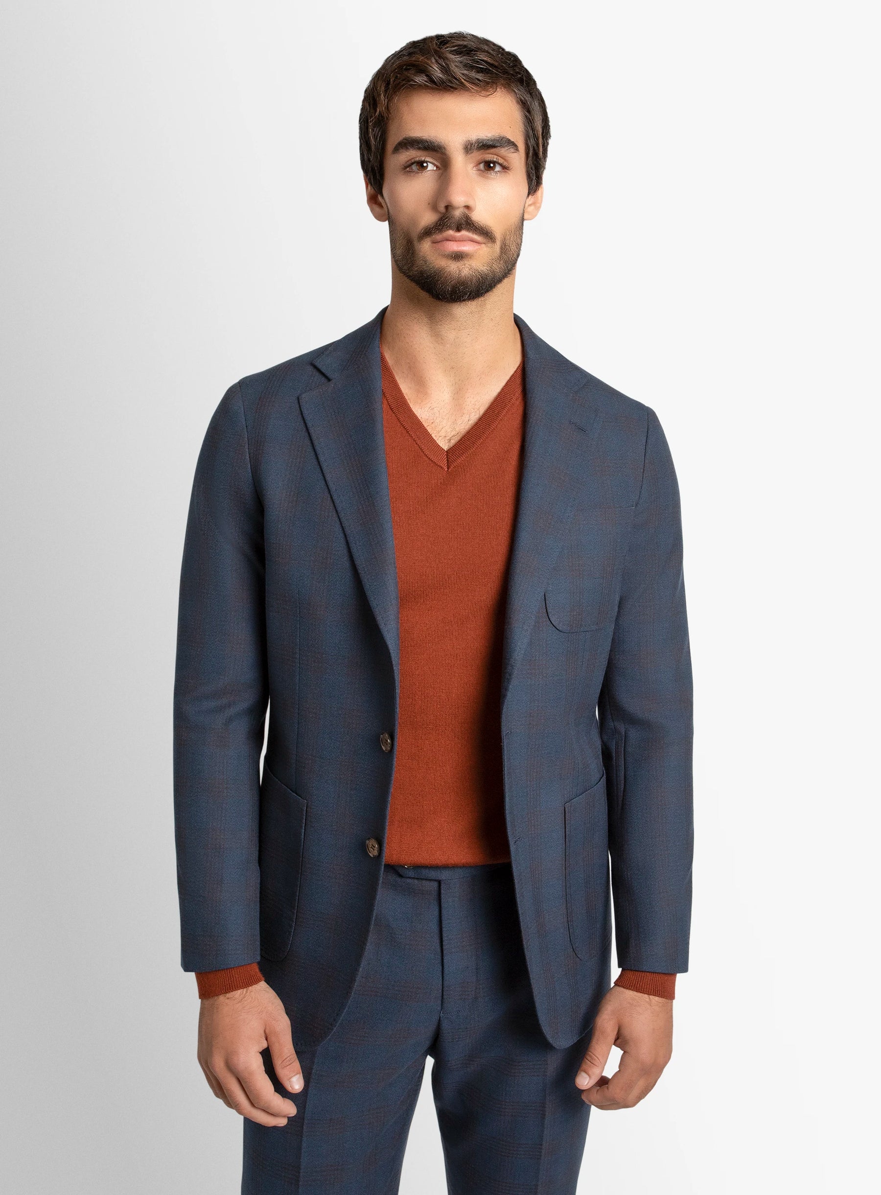 Luzio Plaid Navy Jacket