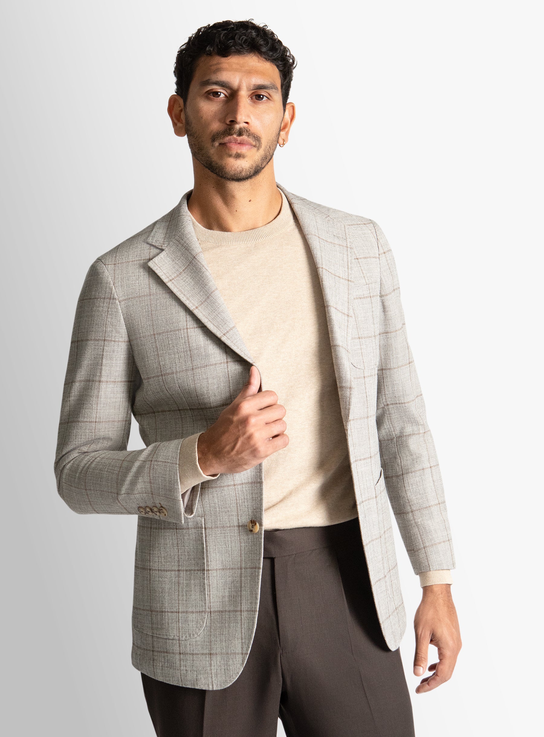 Luzio Overcheck Taupe Jacket