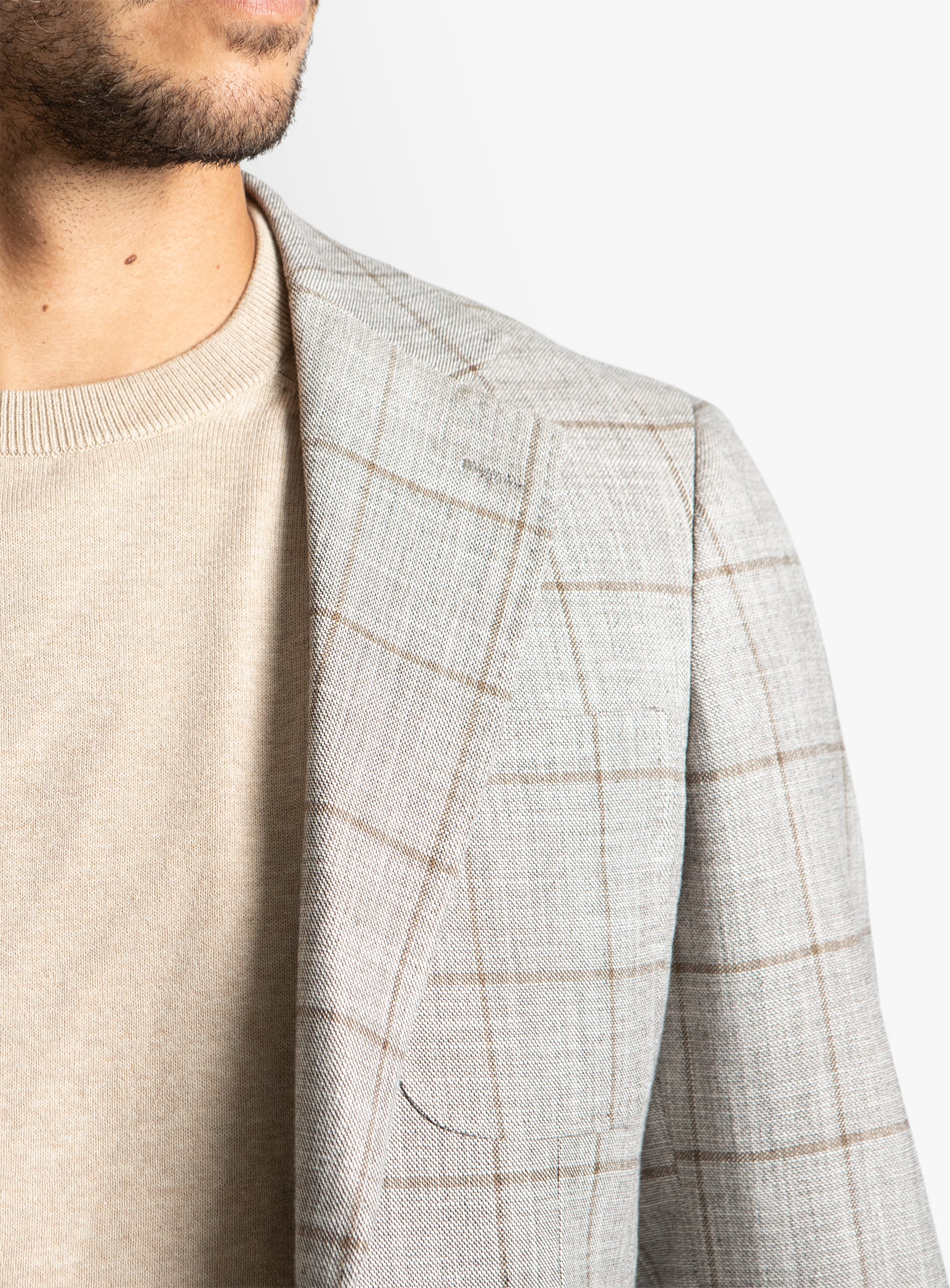 Luzio Overcheck Taupe Jacket