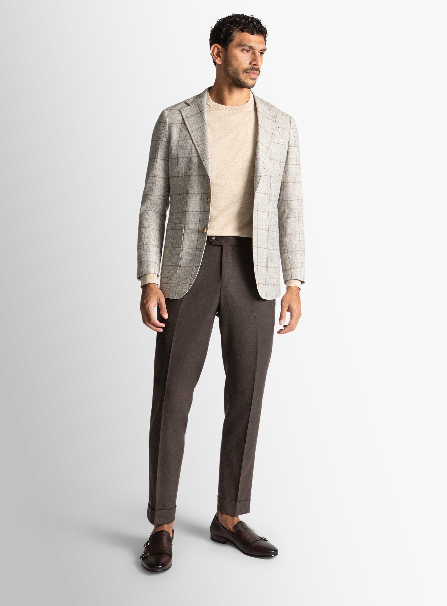 Luzio Overcheck Taupe Jacket