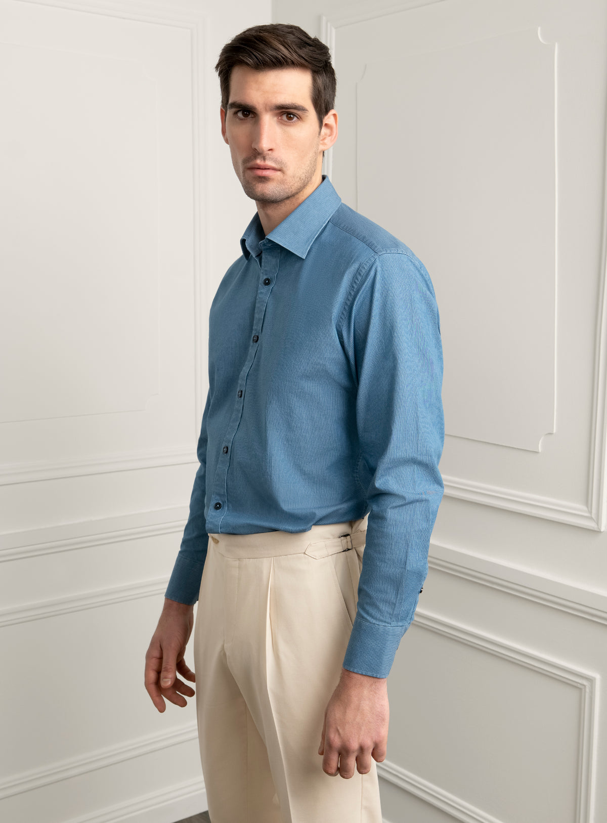 Bolzano Stripe Denim Shirt