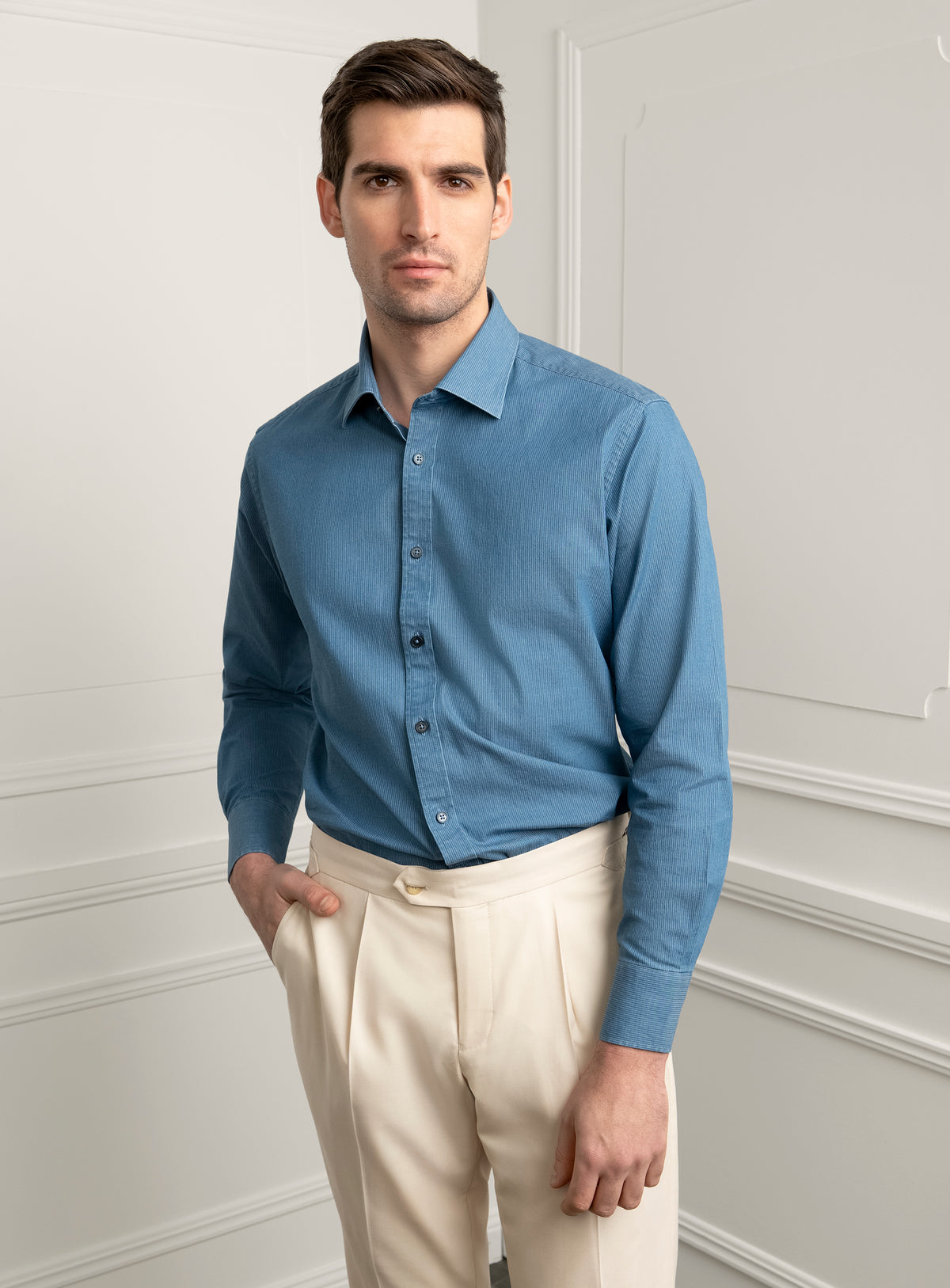 Bolzano Stripe Denim Shirt