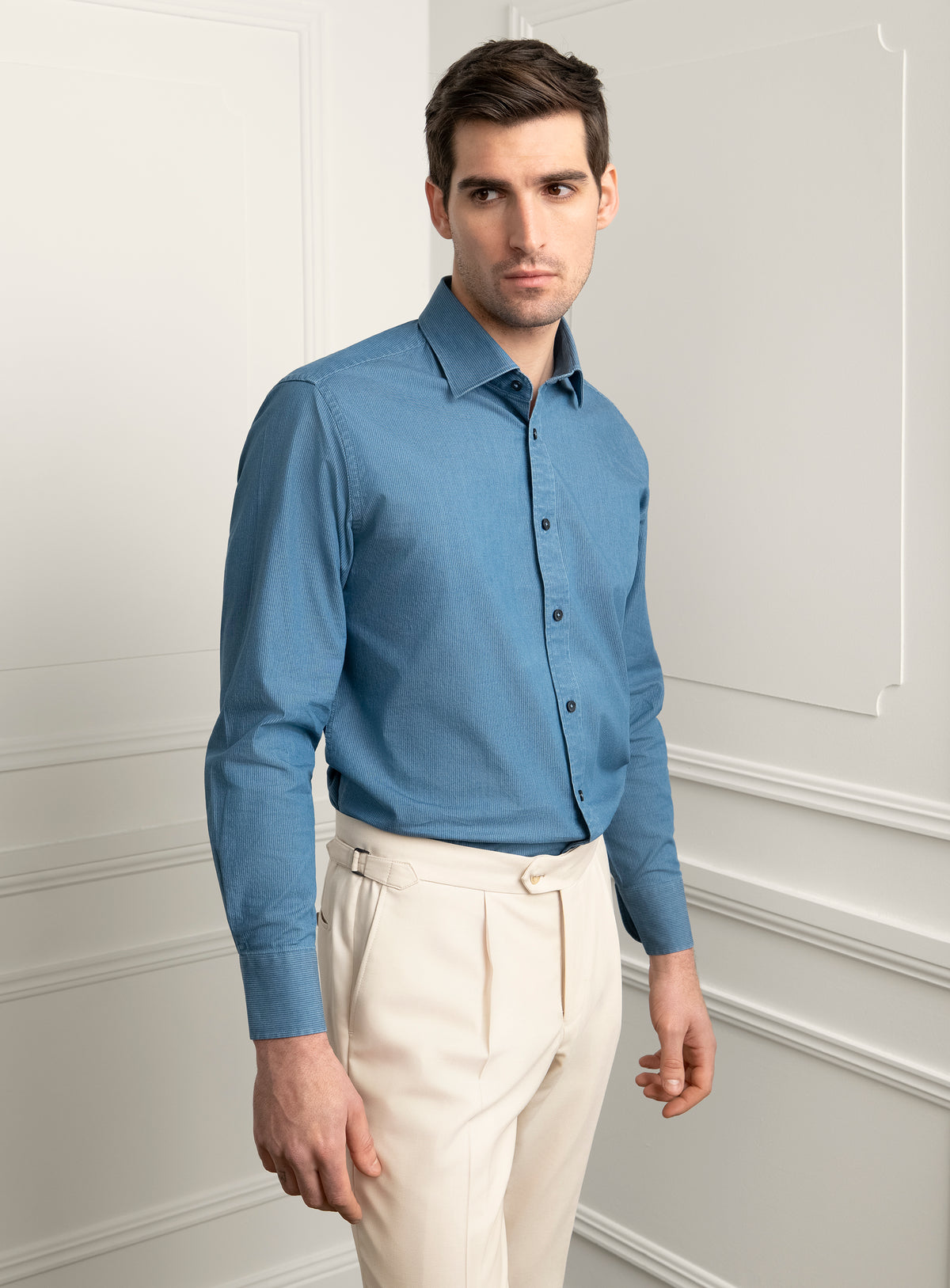 Bolzano Stripe Denim Shirt