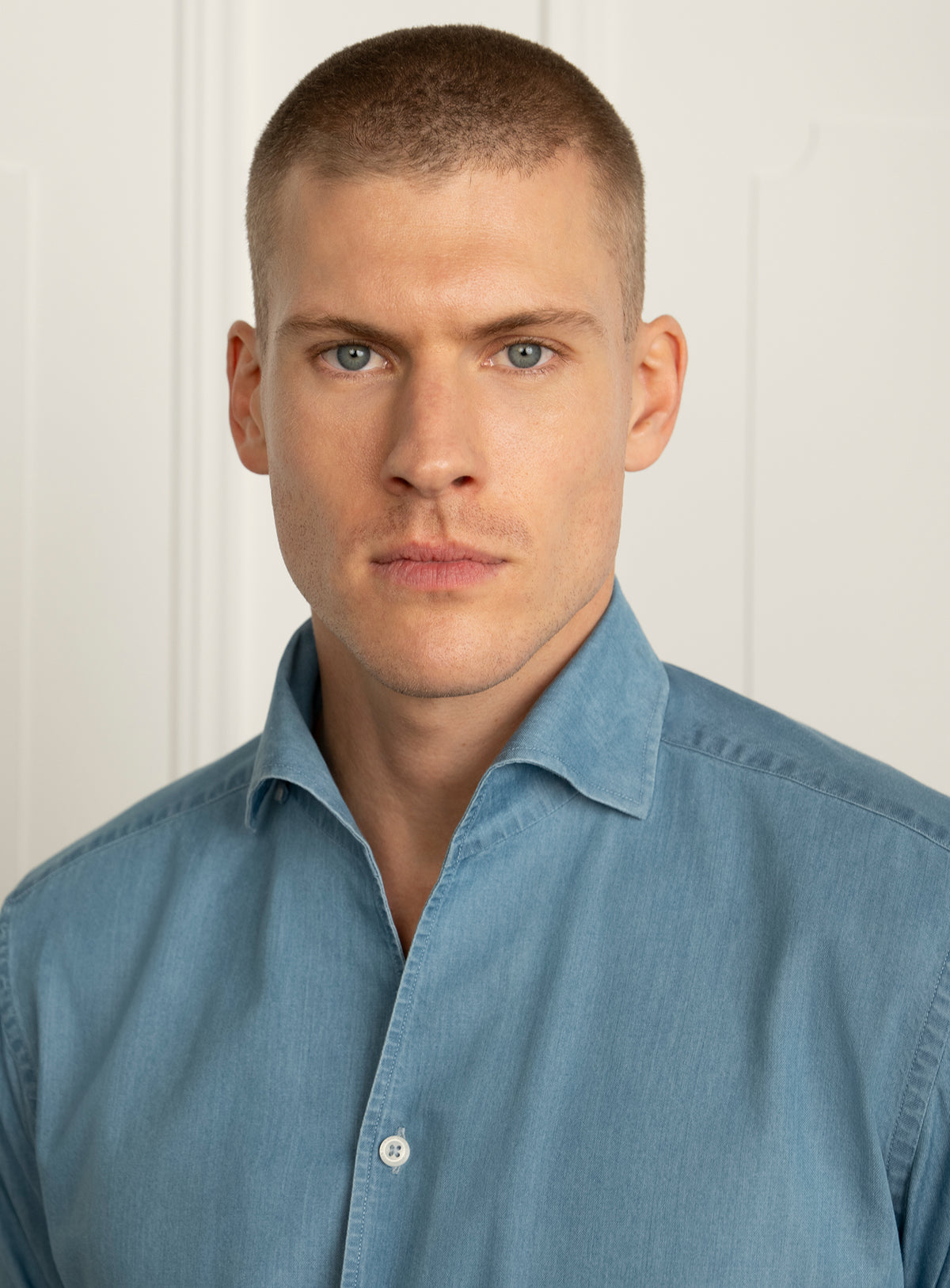 Silvestro Single Collar Denim Shirt