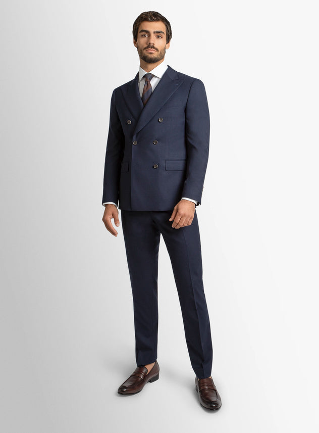 Positano Navy Twill Double Breasted Jacket