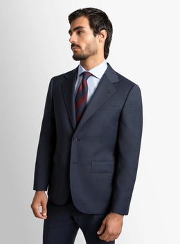 Signature Micro Navy Suit Jacket