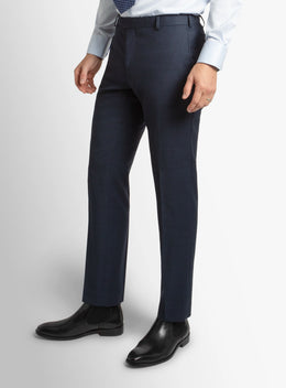 Signature Birdseye Navy Suit Trousers