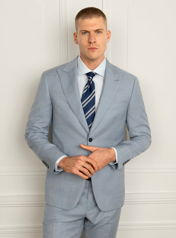 Seraffo Sharkskin Blue Suit