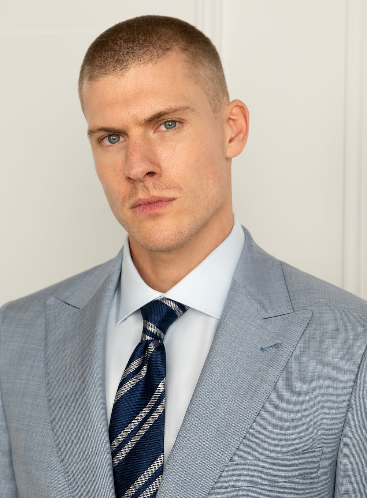 Seraffo Sharkskin Blue Suit