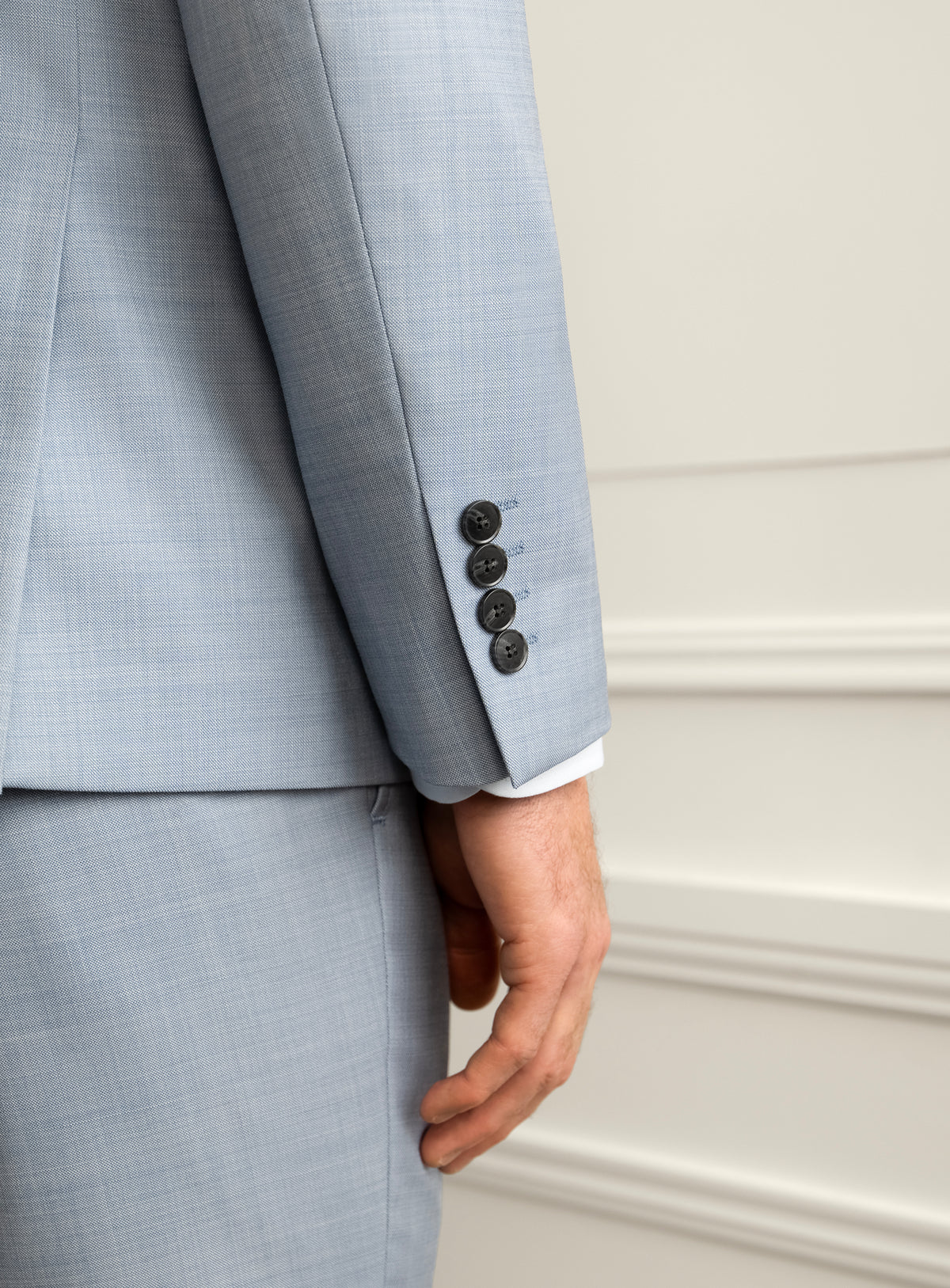 Seraffo Sharkskin Blue Suit