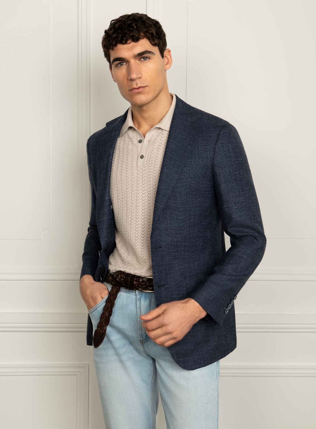 Vitale Birdseye Blue Sport Jacket