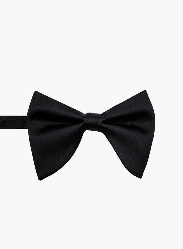 Black bow tie on a white background